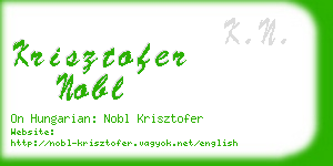 krisztofer nobl business card